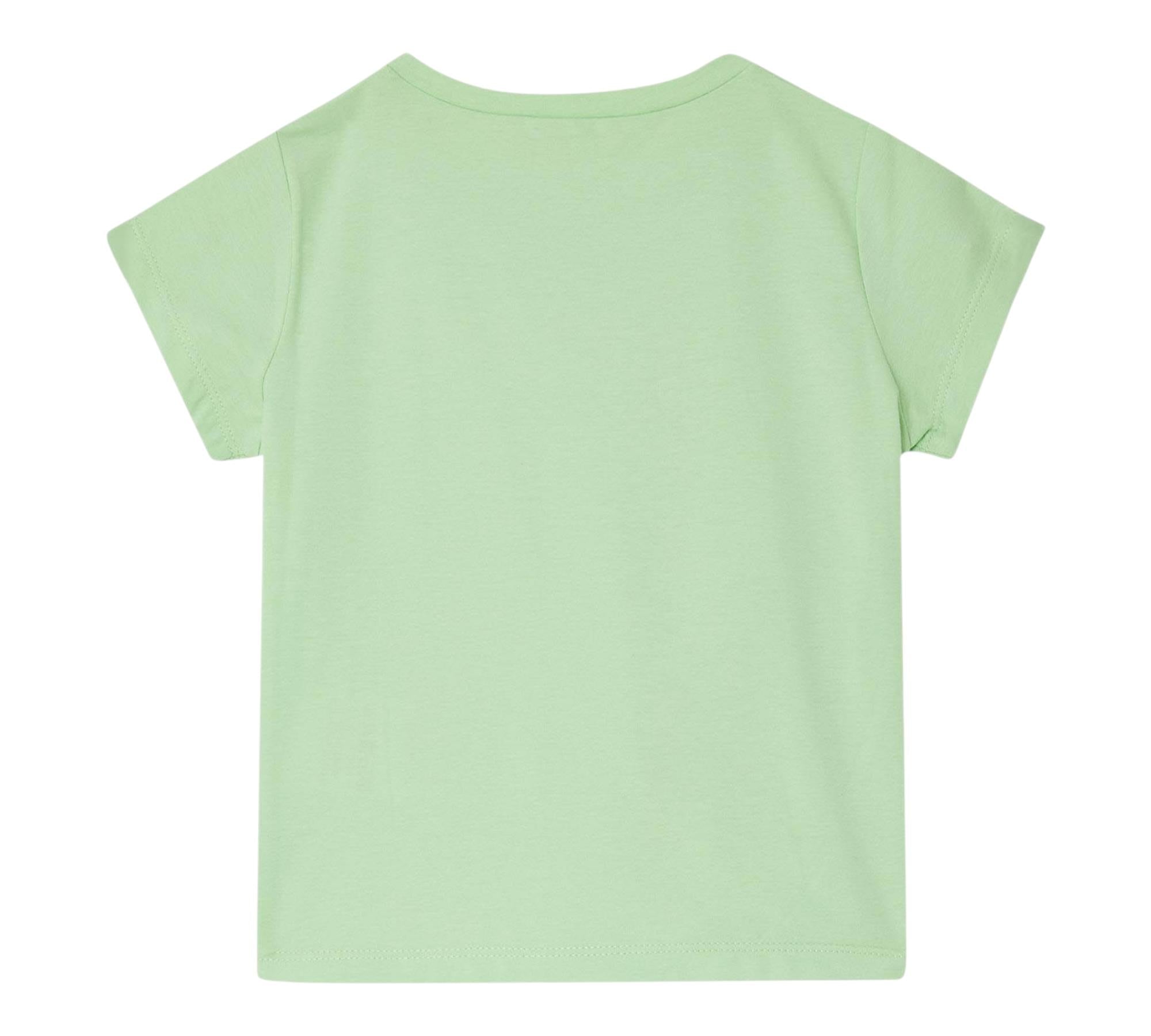 Liu Jo T-Shirt Girocollo Tinta Unita con Brillantini per Neonata KA5081NX VERDE LIU JO 