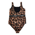 Plein Sport Swim Costume Intero Fantasia Maculata per Bambina PS25KGP04 MARRONE PLEIN SPORT SWIM 