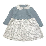 BABIDU set abito-cappello tinta unita con fantasia fiori Azzurro per Neonata 90760 AZZURRO BABIDU 