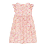 Il Gufo Abito Tinta Unita con Fantasia Fiori per Bambina P25VM791C4139 BIANCO IL GUFO 