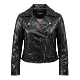 John Richmond Giubbino In Ecopelle con Borchie per Bambina RGP26106GB NERO JOHN RICHMOND 