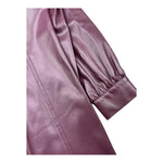 LIU JO abito tinta unita modello camicia in ecopelle Viola per Bambina GF3020 VIOLA LIU JO 