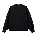 Msgm Felpa Chiusa Girocollo Tinta Unita con Stampa per Bambina S5MSJGSW107 NERO MSGM 