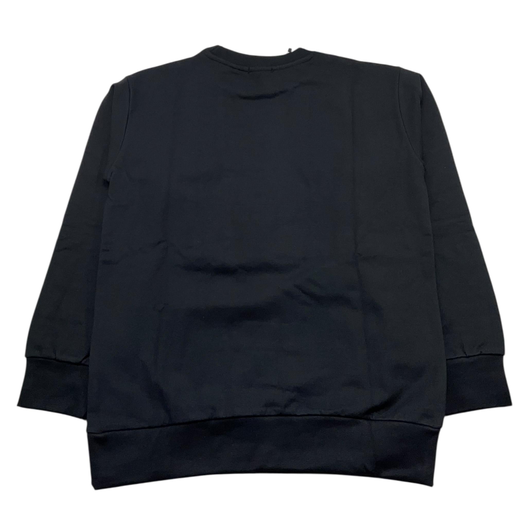 NEVER TOO felpa chiusa girocollo tinta unita con stampa in contrasto Nero per Bambino NT2076R NERO NEVER TOO 