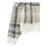 MONNALISA maglia tinta unita con fantasia a quadri Bianco per Bambina 17D601 BIANCO MONNALISA 