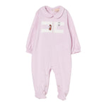 Elisabetta Franchi Tutina Manica Lunga Tinta Unita con Ricami per Neonata ENTU131X LILLA ELISABETTA FRANCHI 