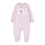 Elisabetta Franchi Tutina Manica Lunga Tinta Unita con Ricami per Neonata ENTU131X LILLA ELISABETTA FRANCHI 