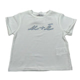 M+E' T-Shirt Girocollo tinta unita con Stampa Bianco per Neonata UE1405 BIANCO M+E' 