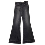 LIU JO jeans tinta unita modello zampa Nero per Bambina GF4115 NERO LIU JO 