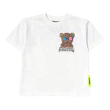 Barrow Kids Einfarbiges T-Shirt mit Rundhalsausschnitt und Aufdruck vorne und hinten, Weiß, für Jungen