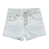 Vicolo Einfarbige Jeansshorts mit verstellbarer Taille Hellblau für Mädchen