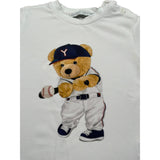 Per Te T-Shirt Girocollo Tinta Unit con Stampa per Neonato 341186 BIANCO PER TE 