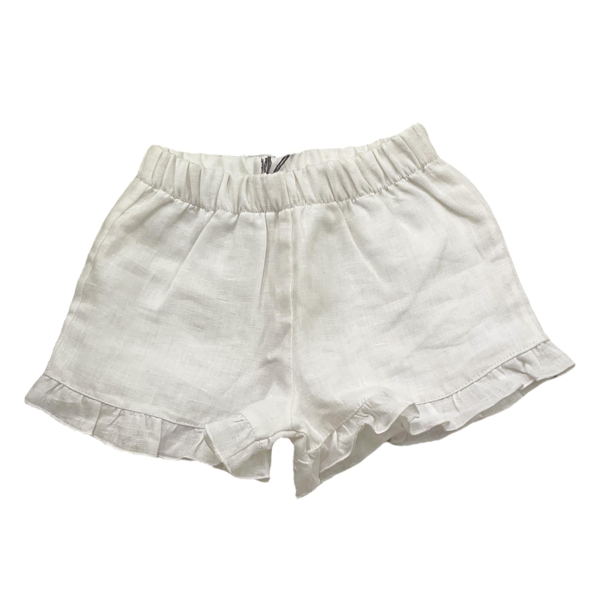 J.O. Milano Short Tinta Unita con Elastico In Vita per Neonata 174D2 BIANCO J.O. MILANO 