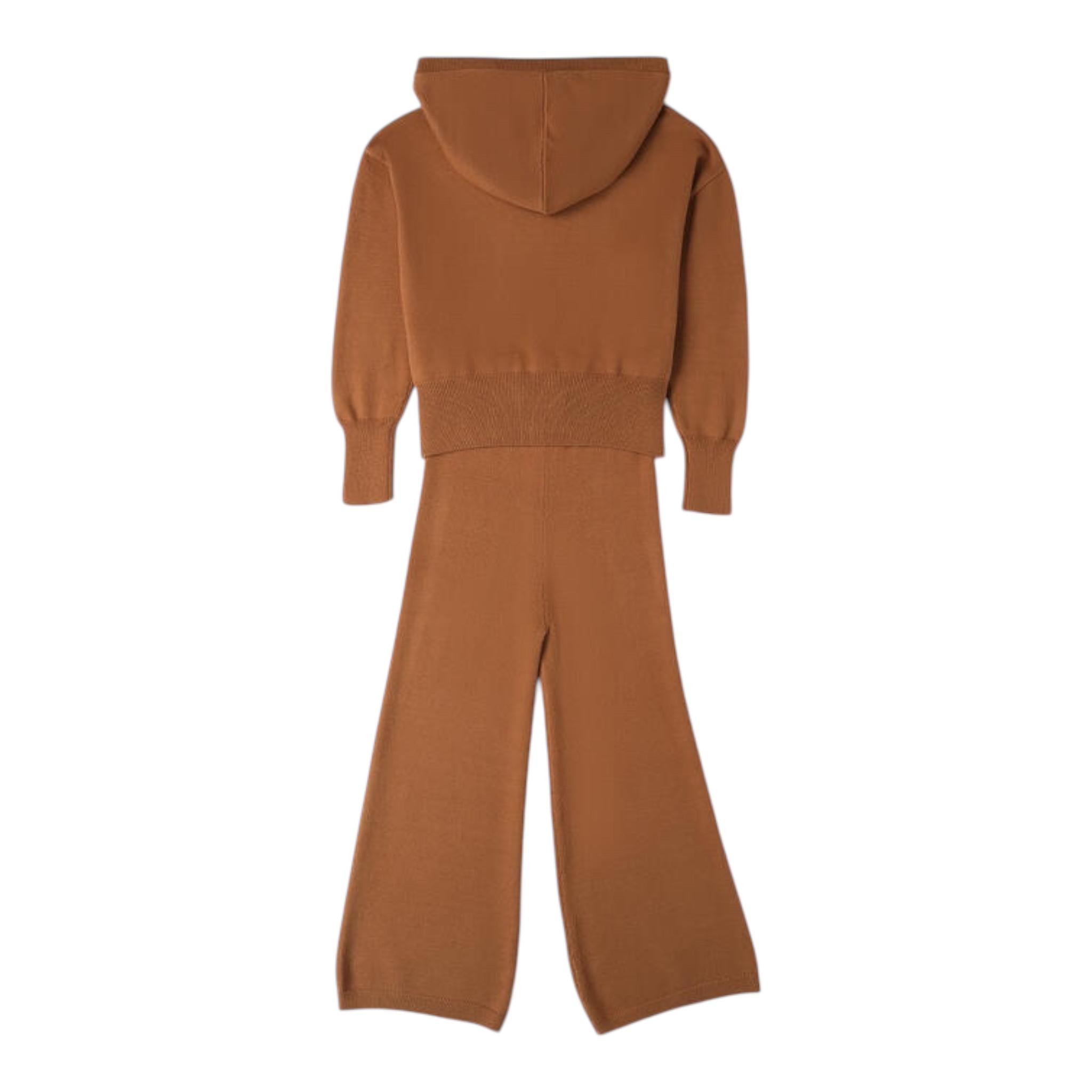 SARABANDA completo maglia con cappuccio-pantalone Cammello per Bambina A732 CAMMELLO SARABANDA 