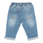 Moschino Jeans tinta unita con Elastico In Vita Azzurro per Neonato MUP05FXX AZZURRO MOSCHINO 