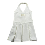 Hinnominate Abito Tinta Unita con Finto Gilet per Bambina 3646V00219 BIANCO HINNOMINATE 