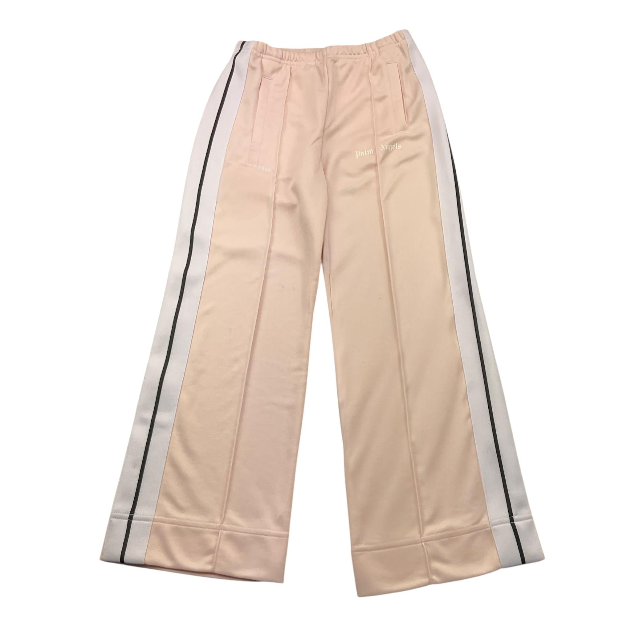 Palm Angels Pantalone Tinta Unita Modello A Palazzo con Logo per Bambina PGCJ006S23 ROSA PALM ANGELS 