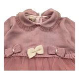 BIMBALO' abito manica lunga tinta unita con tulle Rosa per Neonata 7363 ROSA BIMBALO' 