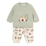 MAYORAL completo 4 pezzi 2 felpe-2 pantalone biclore Verde/beige per Neonato 2625 VERDE/BEIGE MAYORAL 