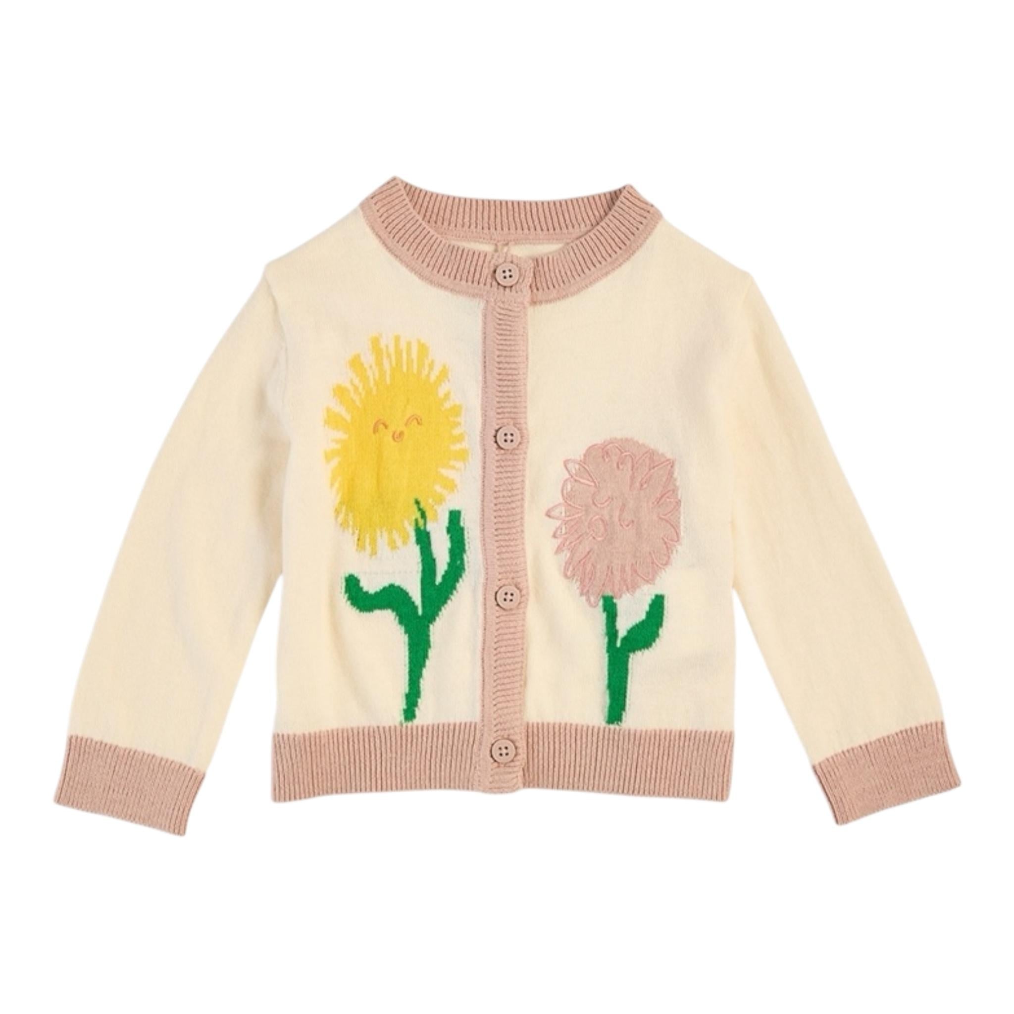 STELLA McCARTNEY cardigan tinta unita con ricami Panna per Neonata TV9050 PANNA STELLA McCARTNEY 