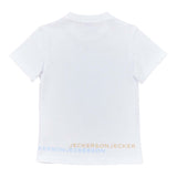 Jeckerson – Einfarbiges T-Shirt mit Rundhalsausschnitt und weißen Logo-Prints für Neugeborene
