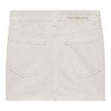 Calvin Klein Einfarbiger Jeansrock Creme für Mädchen