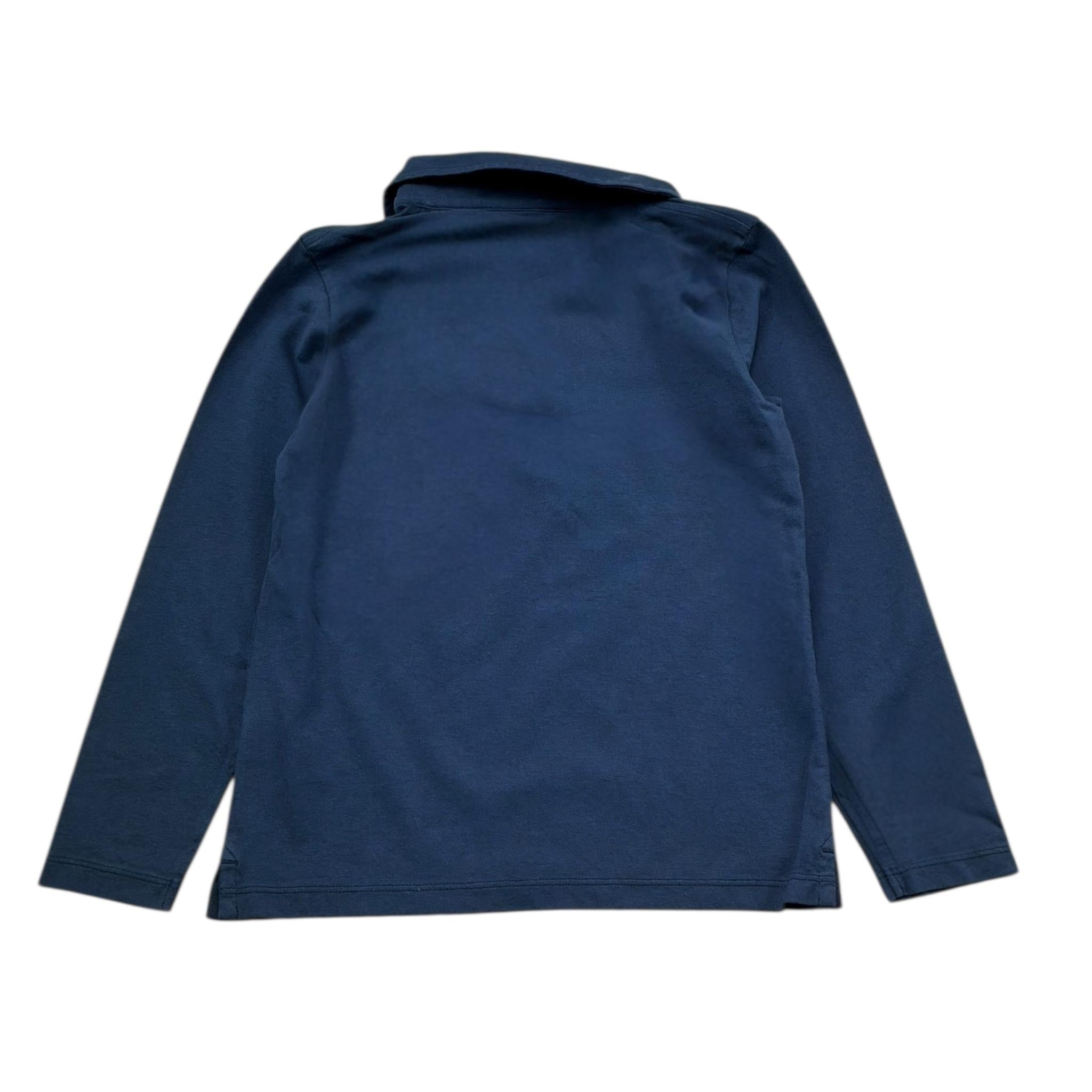Saint Barth Polo Manica Lunga Tinta Unita per Bambino 00874L BLU SAINT BARTH 