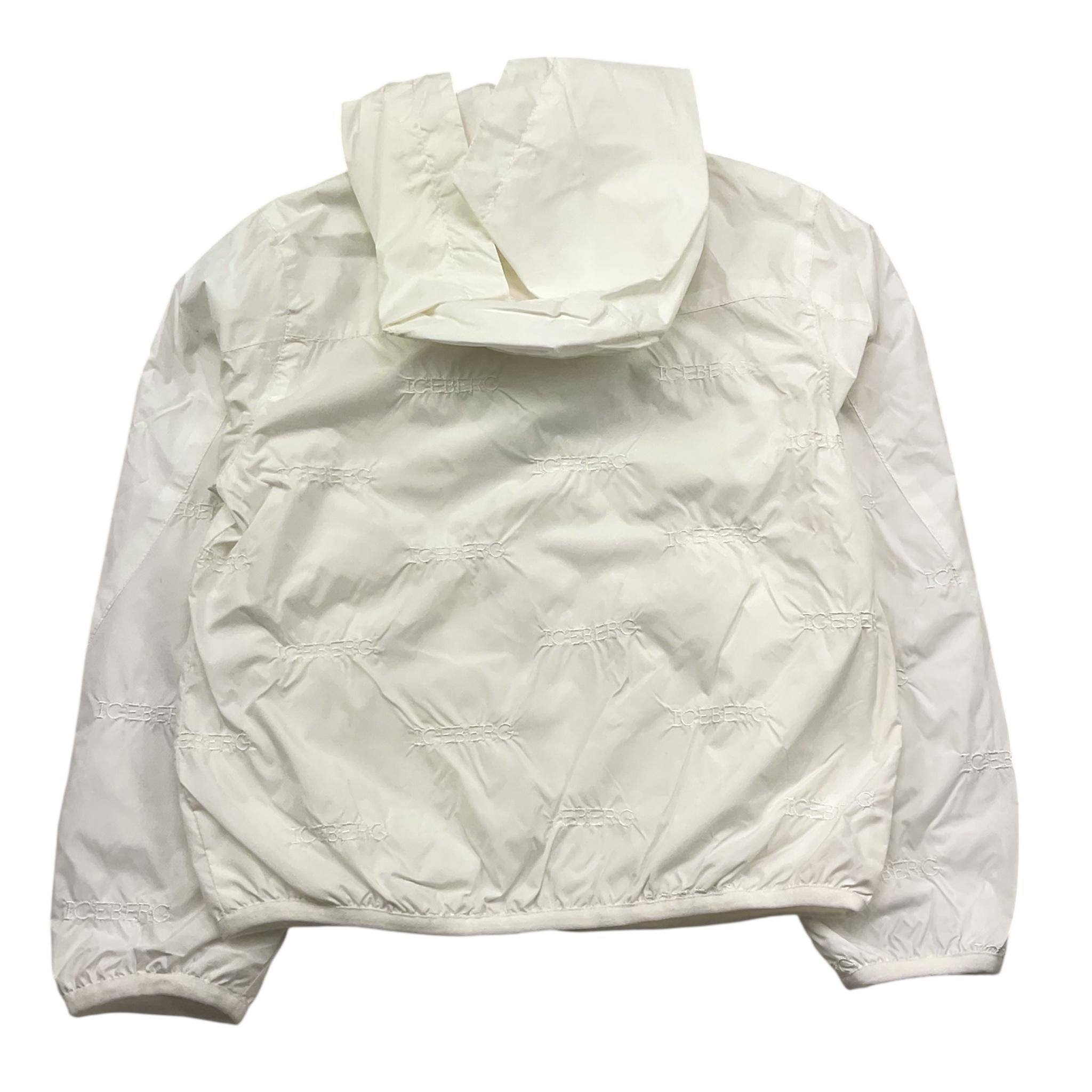 Iceberg Giubbino Tintaunita con Cappuccio E Ricami Logo per Neonato GBICE5103B BIANCO ICEBERG 