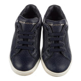 Dolce & Gabbana Sneakers Tinta Unita Con Stampa Logo E Suola In Contrasto Blu Per Bambino DA0929 BLU DOLCE & GABBANA 