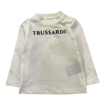 TRUSSARDI shirt girocollo tinta unita con stampa Bianco per Neonato TIA25017TS BIANCO TRUSSARDI 