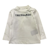 TRUSSARDI shirt girocollo tinta unita con stampa Bianco per Neonato TIA25017TS BIANCO TRUSSARDI 