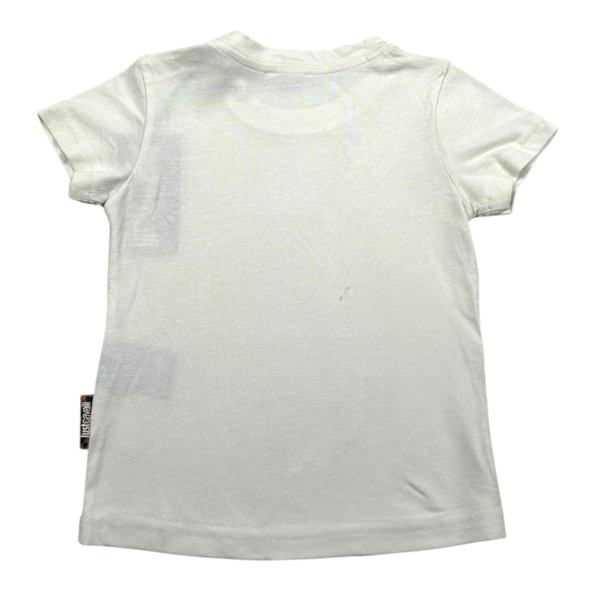 Just Cavalli T-Shirt Girocollo Tinta Unita con Stampa per Neonata JIP26019TS PANNA JUST CAVALLI 