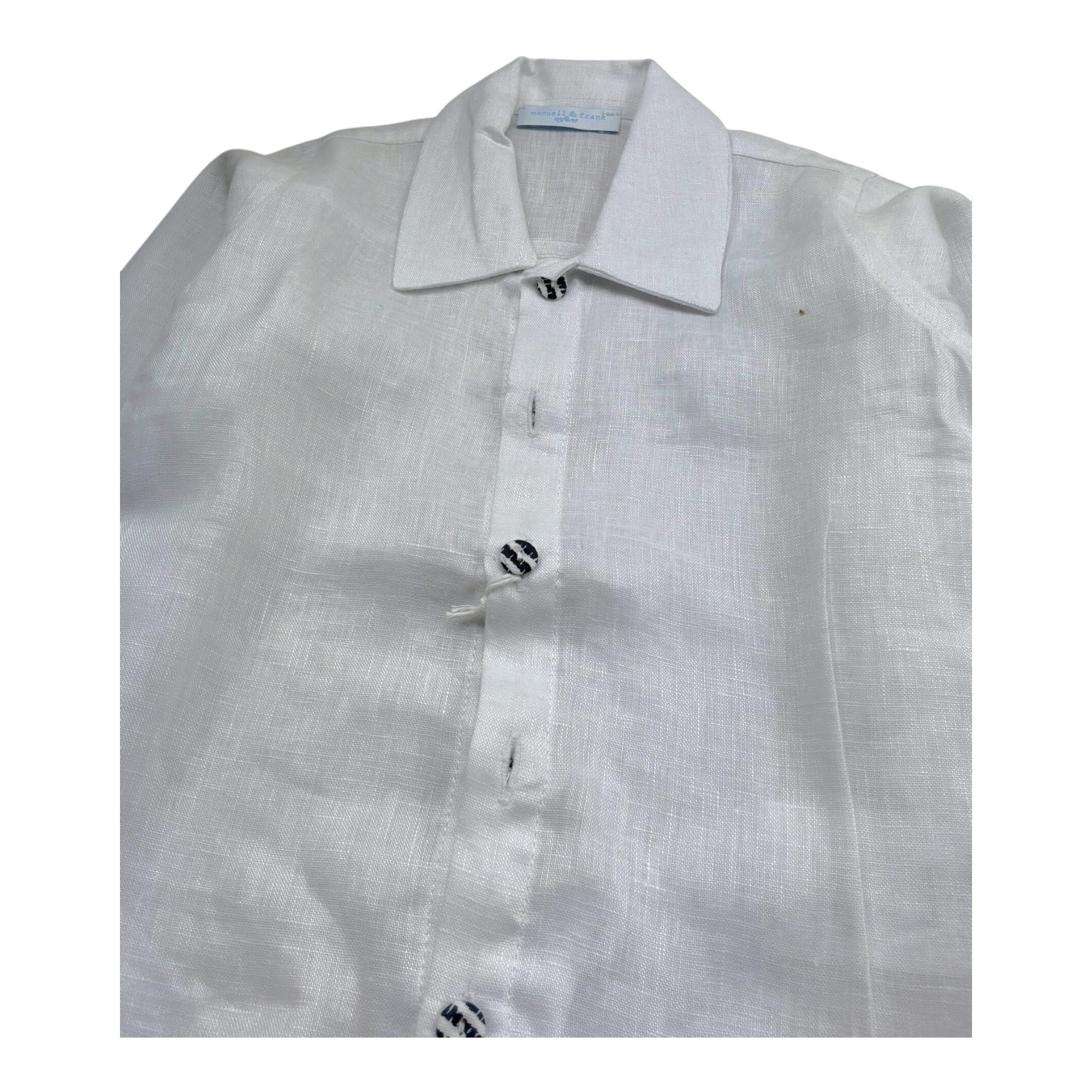 Manuel & Frank Camicia Tinta Unita Manica Lunga Modello Body per Neonato MF3177I BIANCO MANUEL & FRANK 