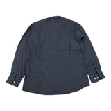 Emanuel Pris Langarmhemd Solid Blue für Jungen