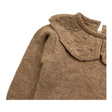 WEDOBLE maglia girocollo tinta unita con ricami Fango per Neonata I2407301 FANGO WEDOBLE 