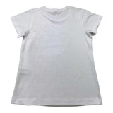 Yes Zee Mädchen Einfarbiges Rundhals-T-Shirt mit Print Weiß