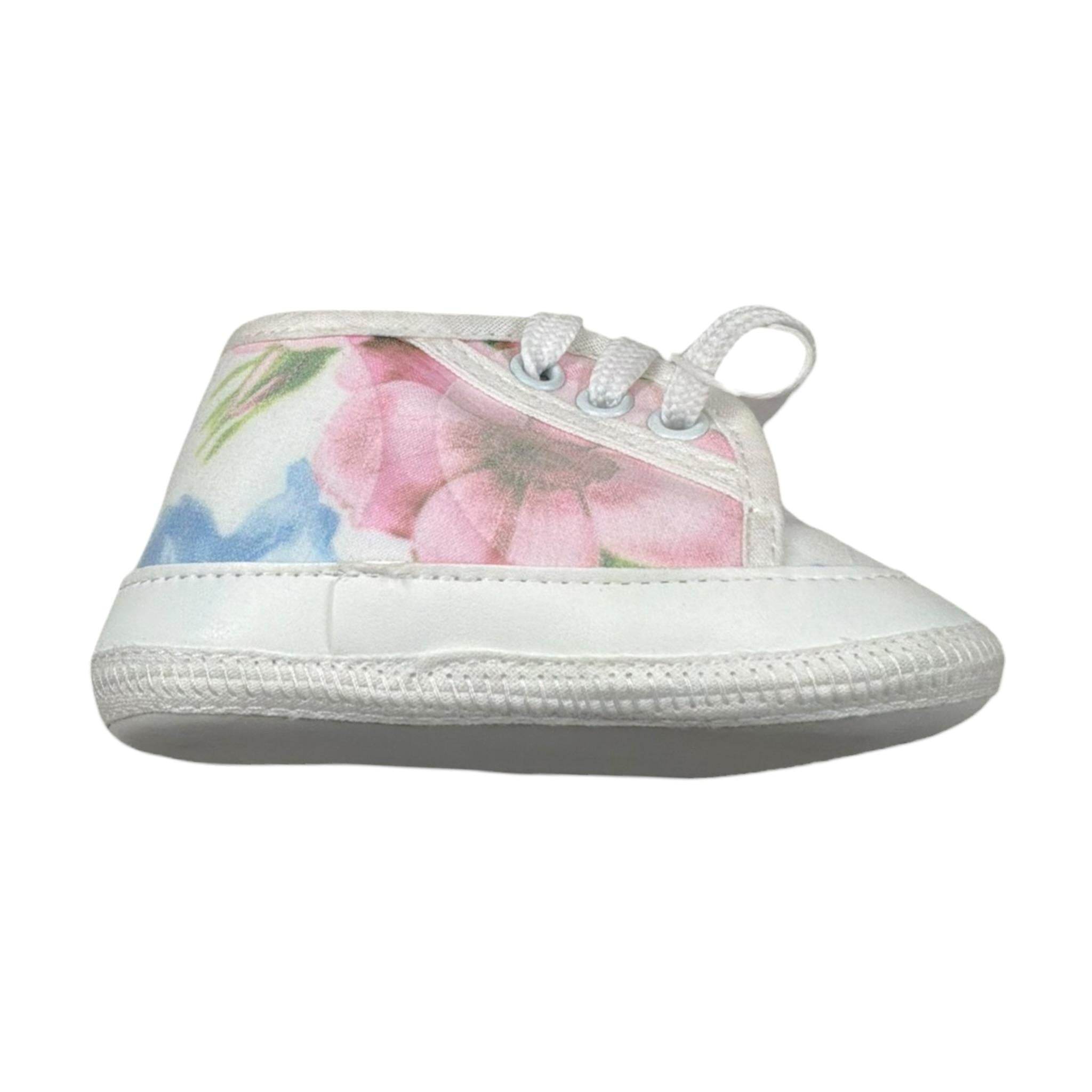 Lalalu' Sneakers Morbide Tinta Unita con Fantasia per Neonata SCL6G BIANCO LALALU' 