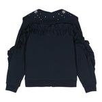 MONNALISA felpa tinta unita con zip e applicazioni Blu per Bambina 19D804 BLU MONNALISA 