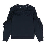 MONNALISA felpa tinta unita con zip e applicazioni Blu per Bambina 19D804 BLU MONNALISA 