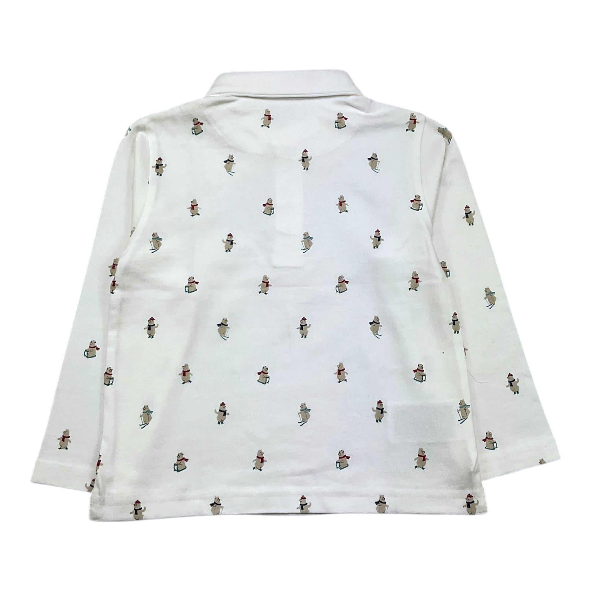 MAYORAL polo manica lunga tinta unita con stampe rso Bianco per Bambino 2182 BIANCO MAYORAL 