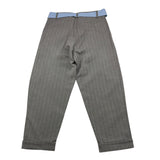 MANILA GRACE pantalone tinta unita con cintura fantasia a righe Grigio per Bambina MFJF24P140 GRIGIO MANILA GRACE 