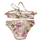 Sardon Kostüm 2-teilig Bandeau-Slip Einfarbig mit rosa Muster für Mädchen