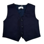 Aletta Gilet Tinta Unita con Bottoni per Bambino M22041 BLU ALETTA 