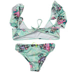 Mousse Costume 2 Pezzi Slip-Fascia per Bambina COSTUDOL VERDE ACQUA MOUSSE 