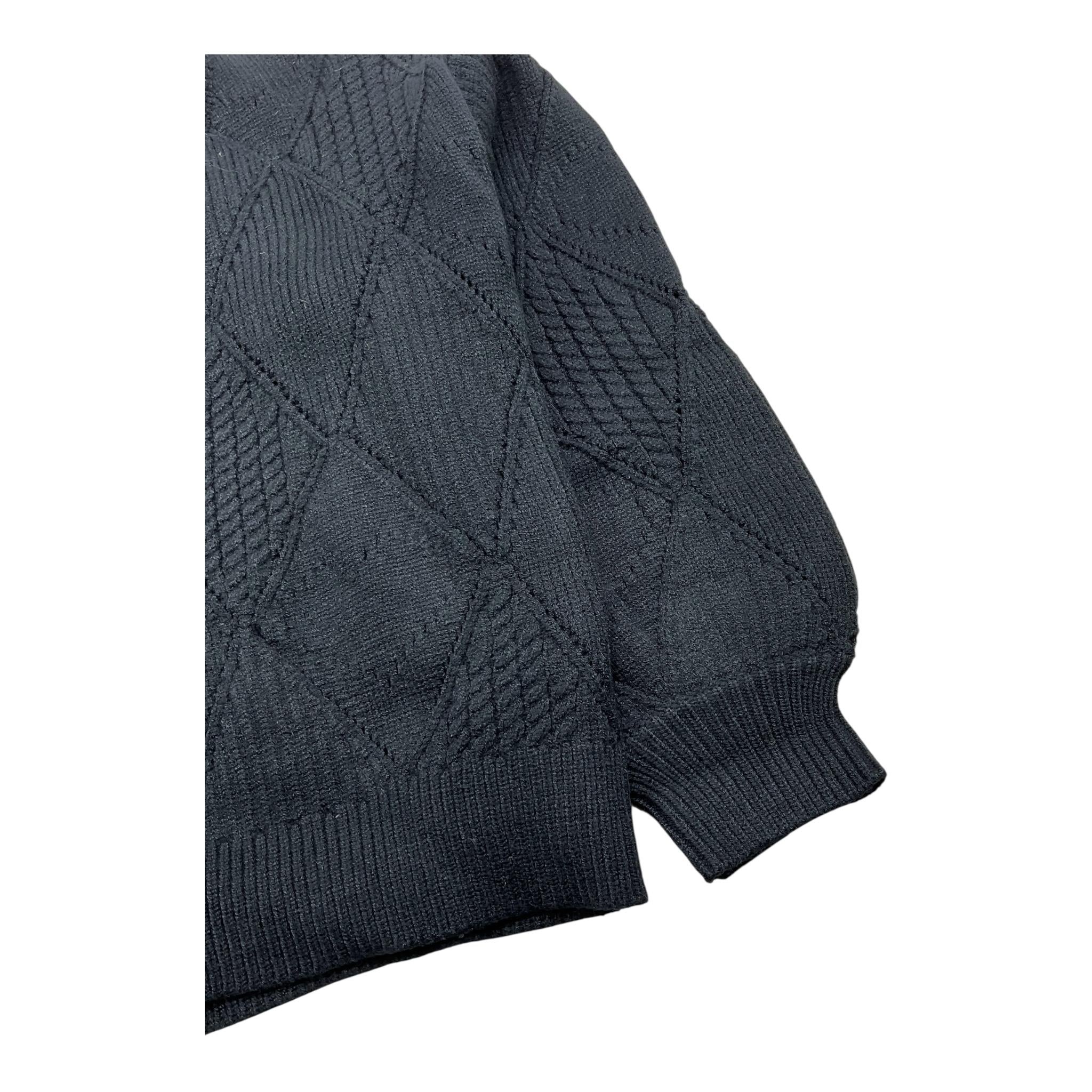 LU LU BY MISS GRANT cardigan tinta unita con ricami Nero per Bambina LL2976 NERO LU LU BY MISS GRANT 