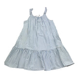 Please Abito Tinta Unita con Fantasia A Righe per Bambina ABB3181G72 BIANCO PLEASE 