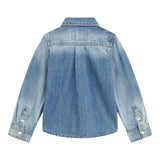 Guess Camicia Manica Lunga In Denim per Neonato N5RH05D5K80 AZZURRO GUESS 