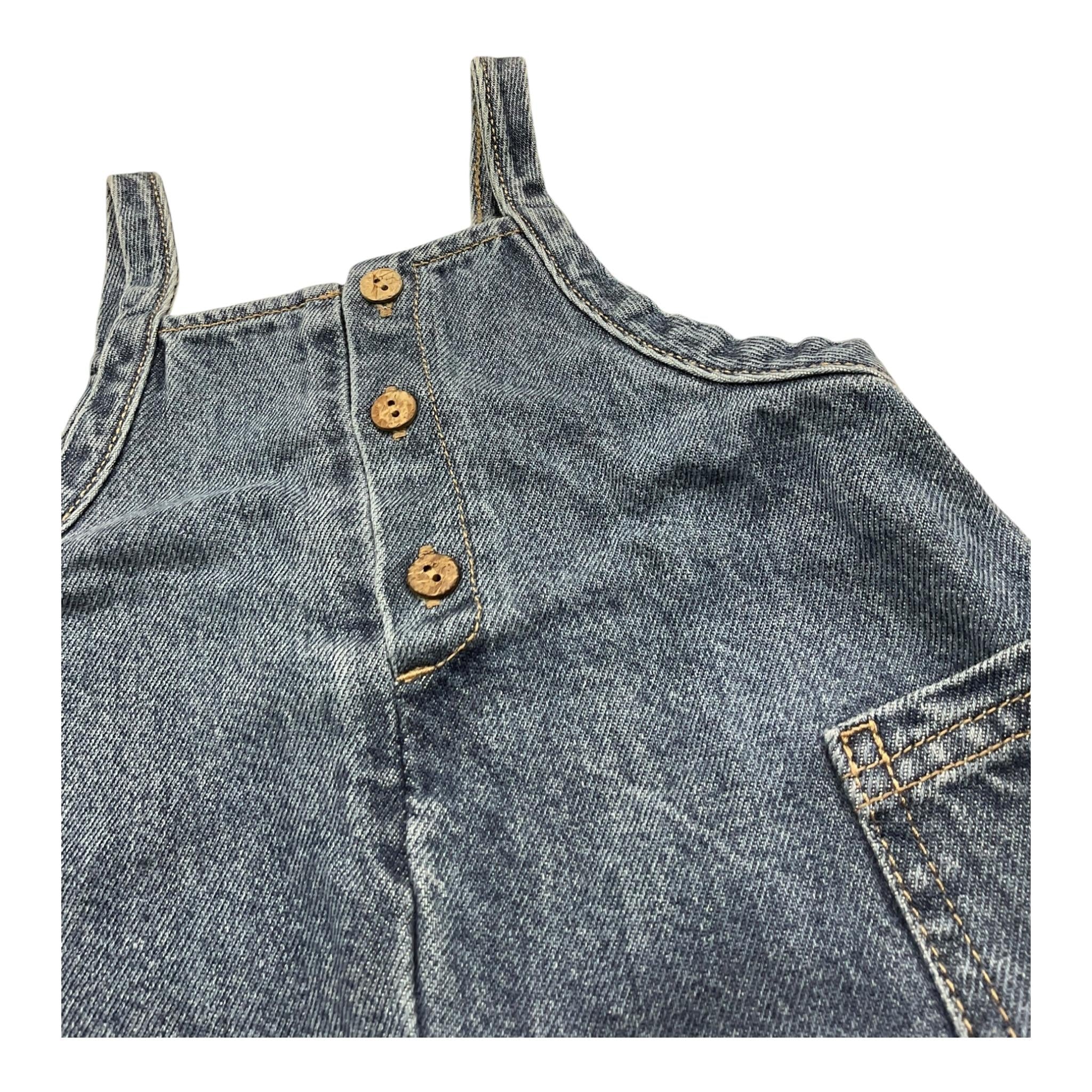 PLAY UP salopette in denim tinta unita Blu per Neonata PA011AP11503 BLU PLAY UP 