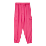 Liu Jo Einfarbige Hose mit Gürtel Fuchsie für Mädchen