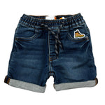Timberland Bermuda In Denim tinta unita con Elastico In Vita Blu per Neonato T04A43 BLU TIMBERLAND 